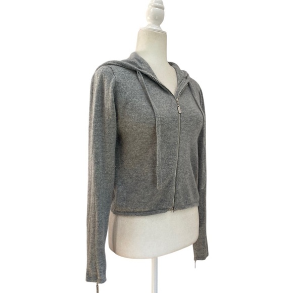 4 Loving People Mongolian Cashmere Hoodie Intarsia Sleeve with spellout - Picture 2 of 15